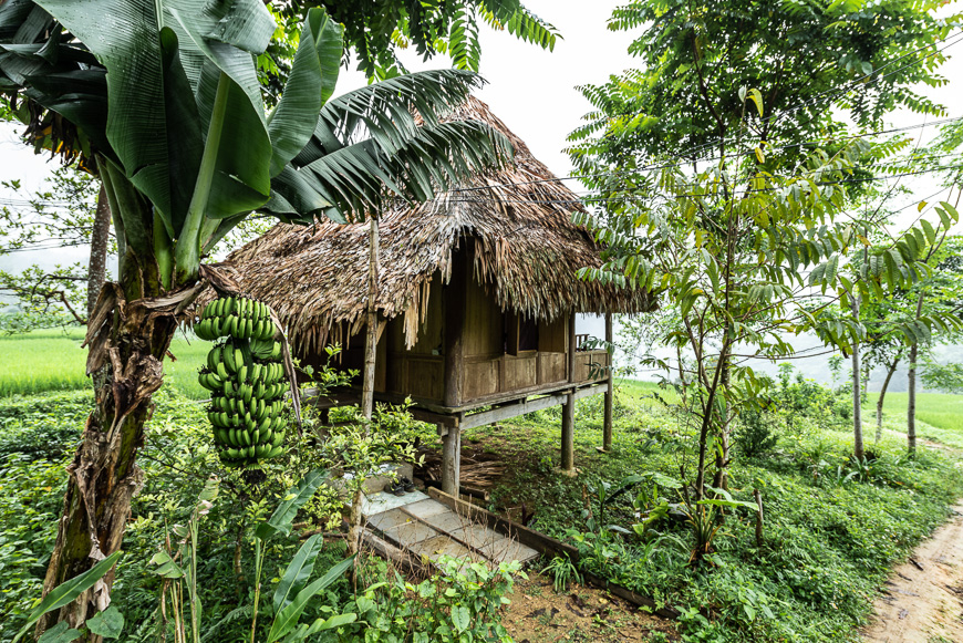 Traditional stilt home in Pu Luong